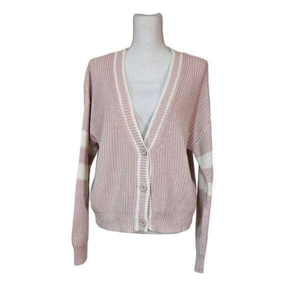 Harper Heritage Cardigan Sweater Size Medium Pink Academia Preppy Coquette - Picture 1 of 10